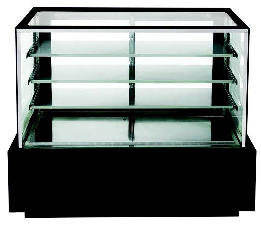 Dukers Appliance Co DDM48R 48" Refrigerated Bakery Display Case Self-Contained Straight Glass Full Service w/ 3 Shelves, 4/9 HP-Stainless Steel