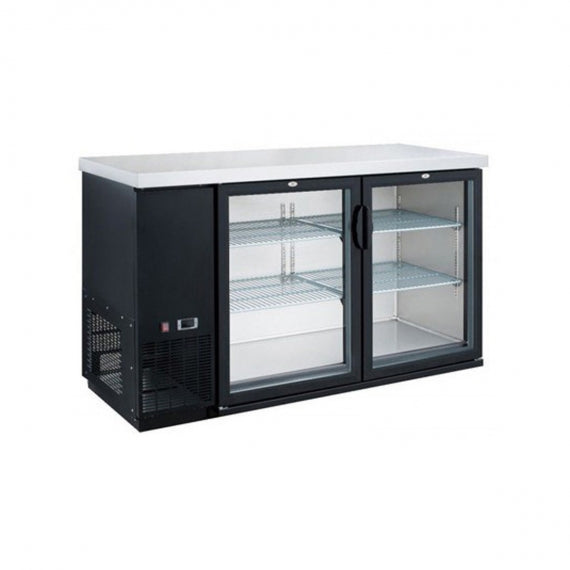 Dukers Appliance Co DBB48-H2 49" Refrigerated Back Bar Cabinet w/ 2 Glass Doors, 11.23 Cu Ft