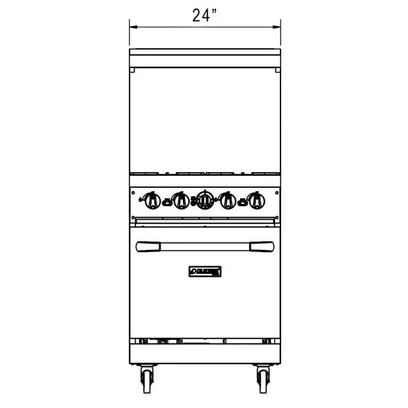 DCR24-4B 24" Gas Range with Four (4) Open Burners