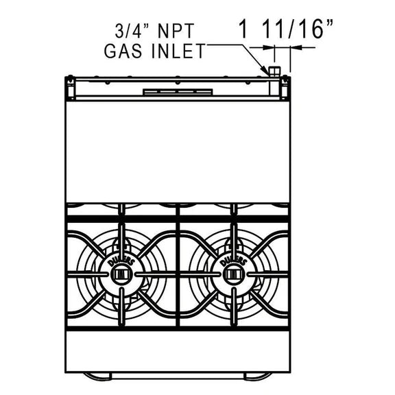 DCR24-4B 24" Gas Range with Four (4) Open Burners