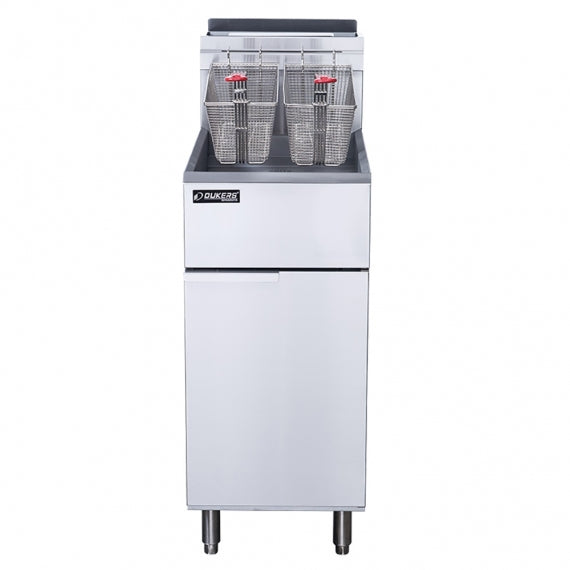 Dukers Appliance Co DCF3-LPG Full Pot Floor Model Gas Fryer w/ 40-lb Capacity, 2 Twin Baskets