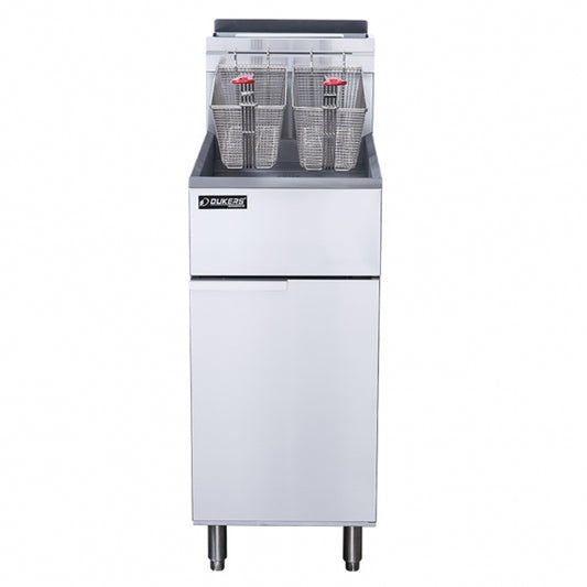 Dukers Appliance Co DCF3-LPG Full Pot Floor Model Gas Fryer w/ 40-lb Capacity, 2 Twin Baskets