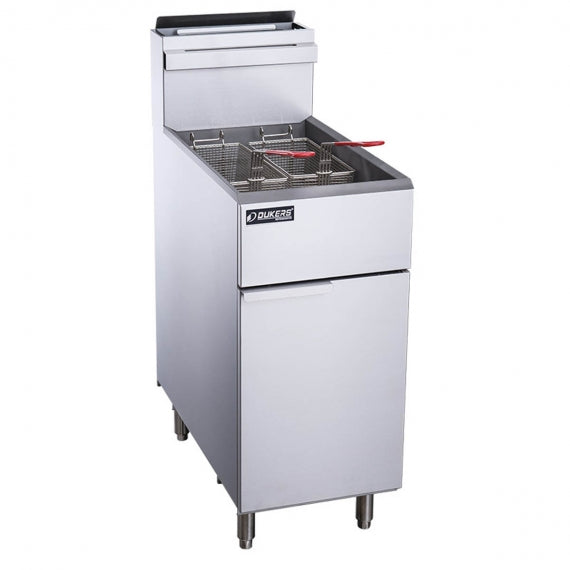 Dukers Appliance Co DCF4-LPG Full Pot Floor Model Gas Fryer w/ 50-lb Capacity, 2 Twin Baskets