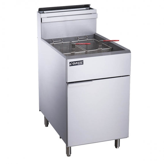 Dukers Appliance Co DCF5-LPG Full Pot Floor Model Gas Fryer w/ 70-lb Capacity, 2 Twin Baskets