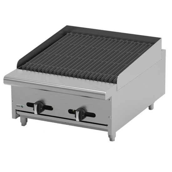 Asber AERB-24 24" Natural Gas 4 Burner Countertop Gas Radiant Broiler - 64,000 BTU