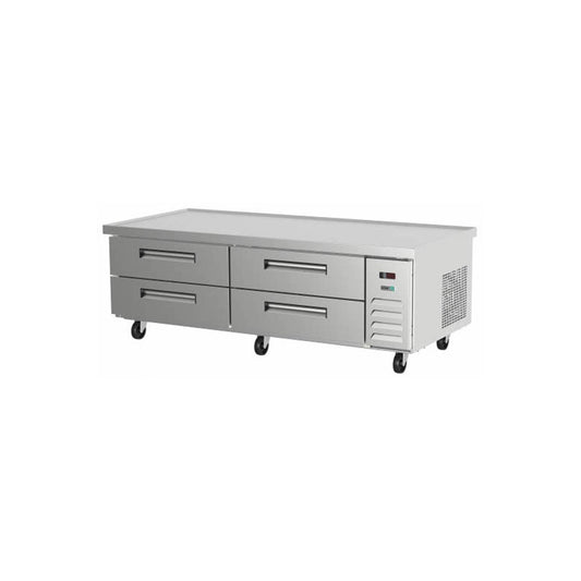 Asber ACBR-72 72" 4 Drawers Chef Base Refrigerated Equipment Stand